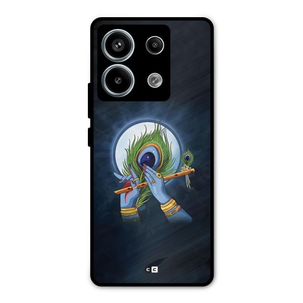 Lord Krishna Flute Metal Back Case for Redmi Note 13 Pro 5G