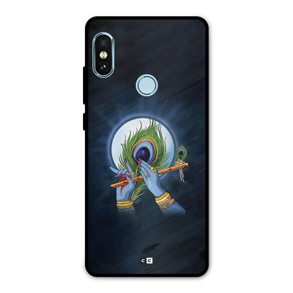 Lord Krishna Flute Metal Back Case for Redmi Note 5 Pro