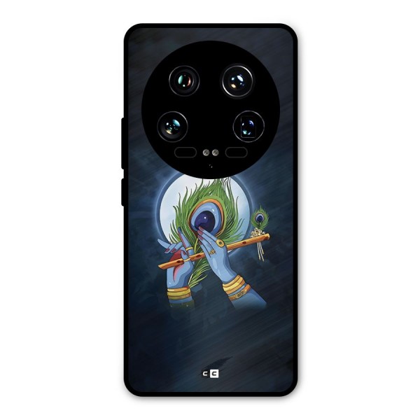 Lord Krishna Flute Metal Back Case for Xiaomi 14 Ultra