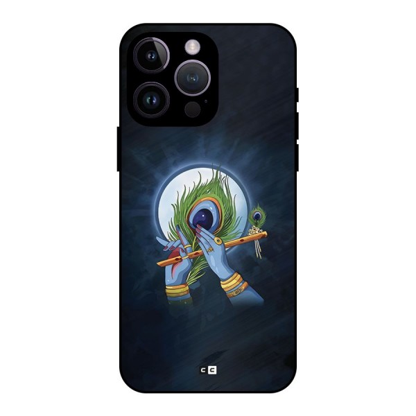 Lord Krishna Flute Metal Back Case for iPhone 14 Pro Max
