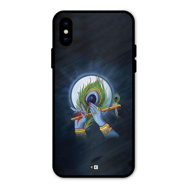 Lord Krishna Flute Metal Back Case for iPhone XS