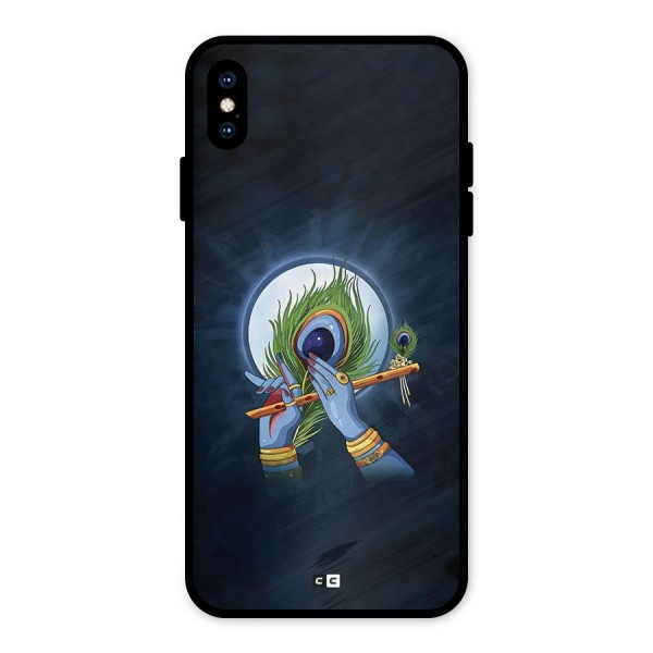 Lord Krishna Flute Metal Back Case for iPhone XS Max