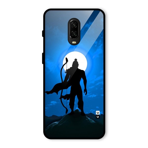 Lord Ram Illustration Glass Back Case for OnePlus 6T