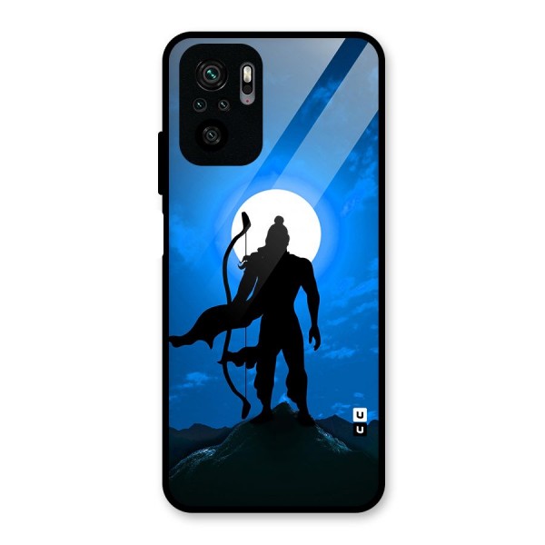 Lord Ram Illustration Glass Back Case for Redmi Note 10S