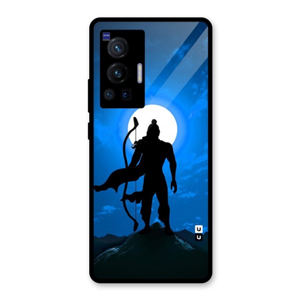 Lord Ram Illustration Glass Back Case for Vivo X70 Pro