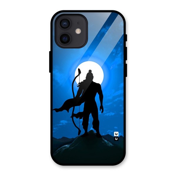Lord Ram Illustration Glass Back Case for iPhone 12