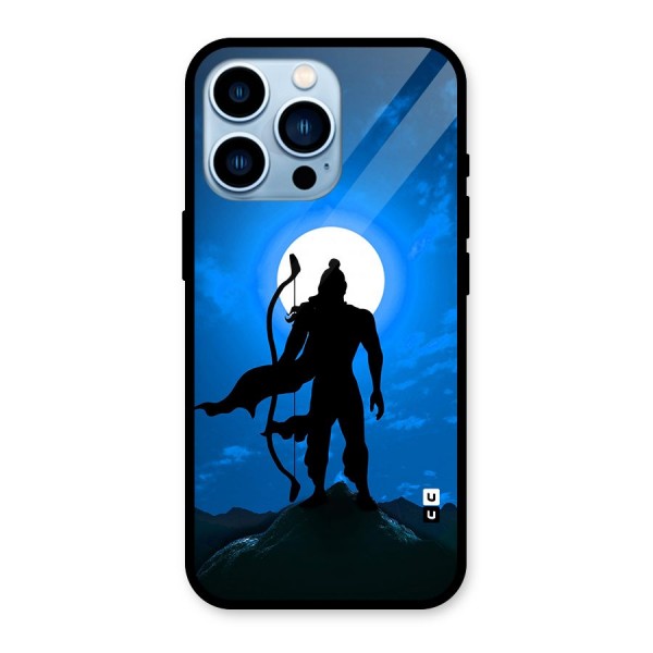 Lord Ram Illustration Glass Back Case for iPhone 13 Pro