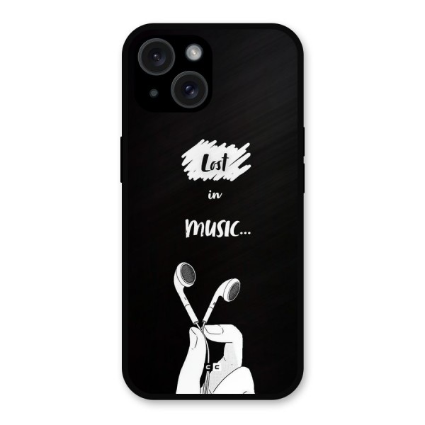 Lost In Music Metal Back Case for iPhone 15