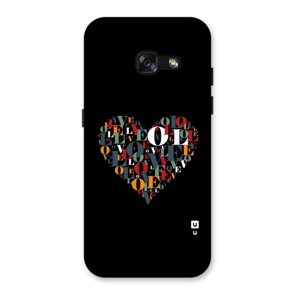 Love Abstract Heart Art Back Case for Galaxy A3 (2017)