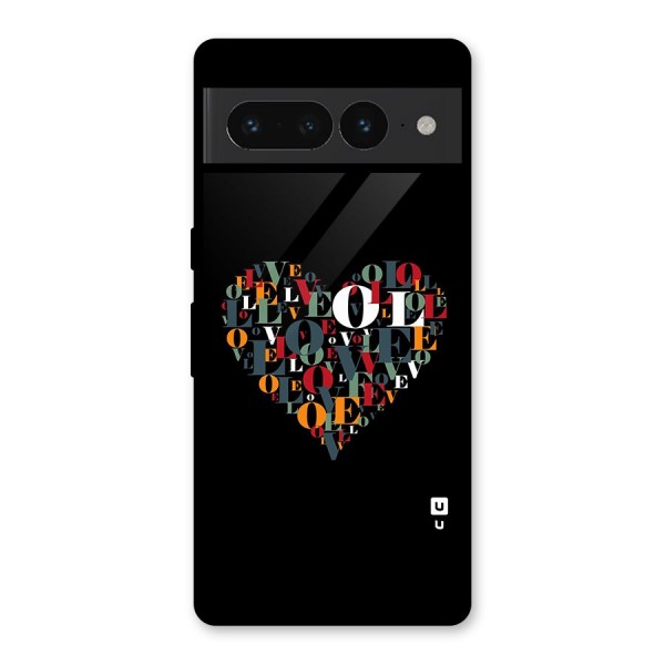 Love Abstract Heart Art Glass Back Case for Google Pixel 7 Pro
