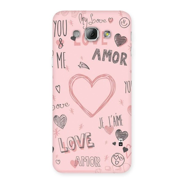Love Amor Back Case for Galaxy A8