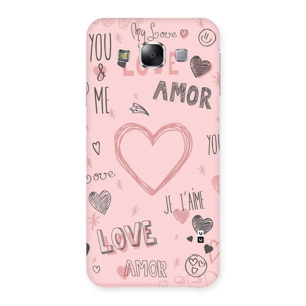 Love Amor Back Case for Galaxy E5