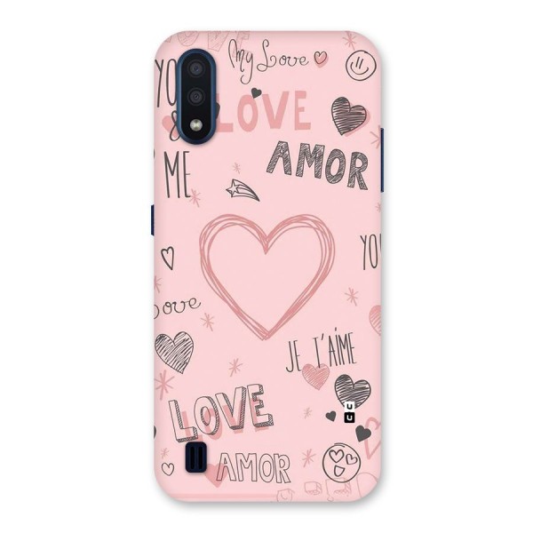 Love Amor Back Case for Galaxy M01
