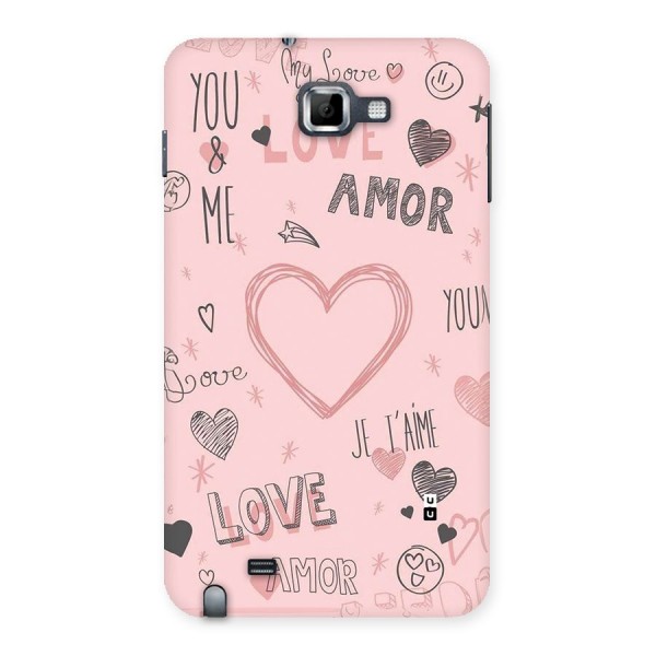 Love Amor Back Case for Galaxy Note