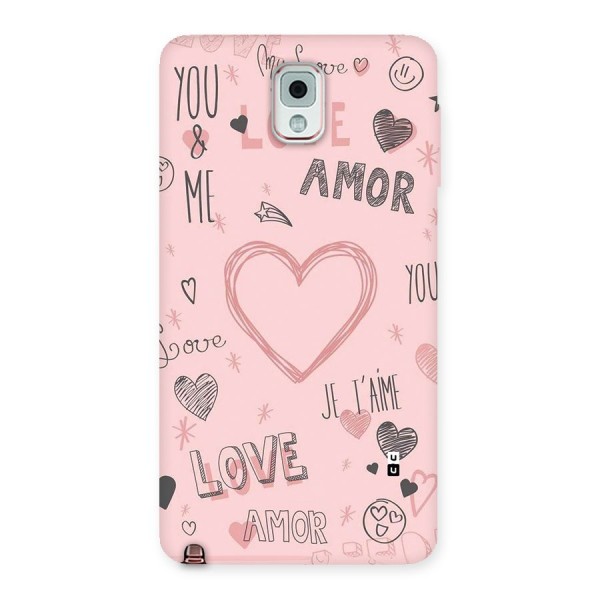 Love Amor Back Case for Galaxy Note 3
