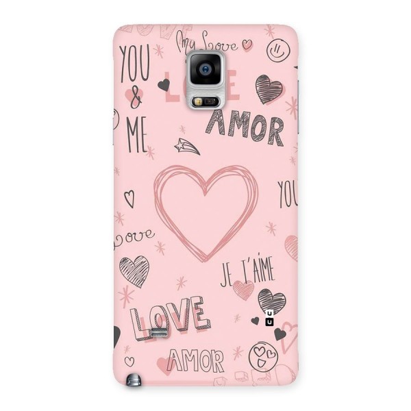Love Amor Back Case for Galaxy Note 4