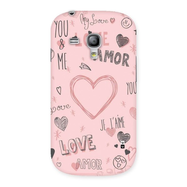 Love Amor Back Case for Galaxy S3 Mini