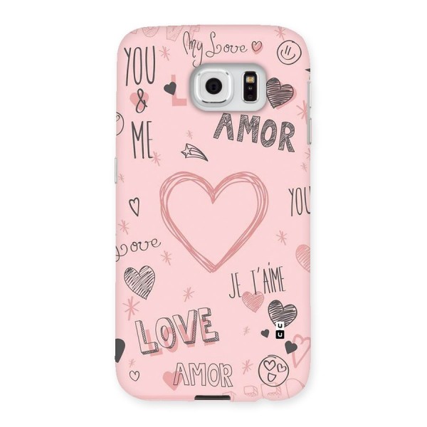 Love Amor Back Case for Galaxy S6
