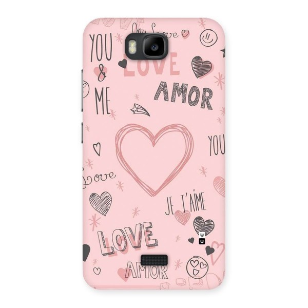 Love Amor Back Case for Honor Bee