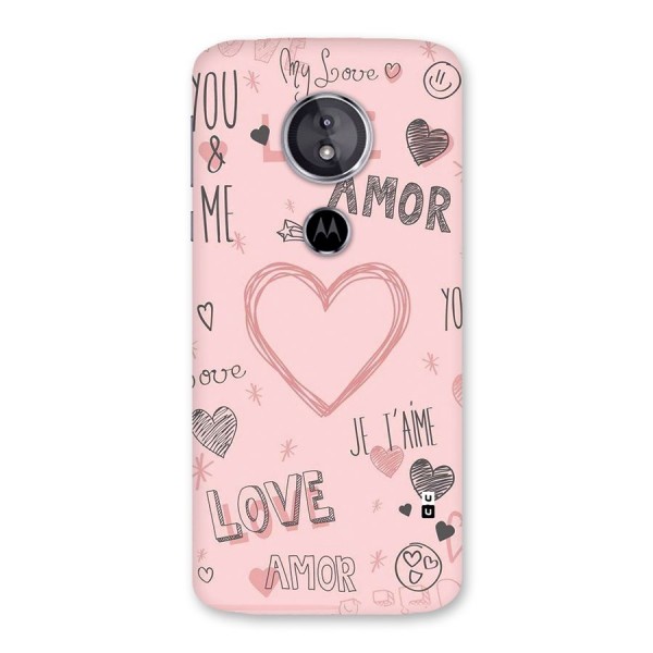 Love Amor Back Case for Moto E5