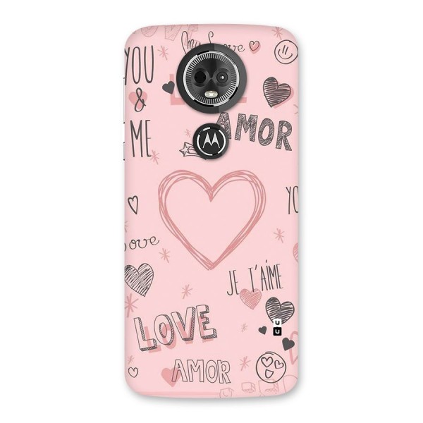 Love Amor Back Case for Moto E5 Plus