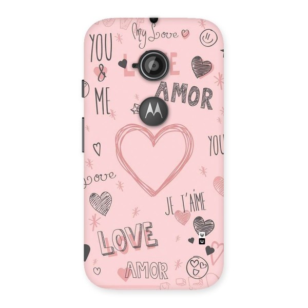 Love Amor Back Case for Moto E 2nd Gen
