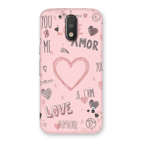 Love Amor Back Case for Moto G4 Plus