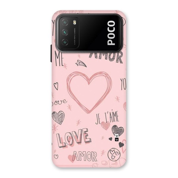 Love Amor Back Case for Poco M3