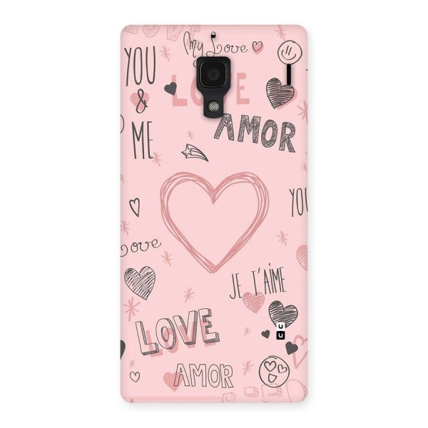 Love Amor Back Case for Redmi 1s