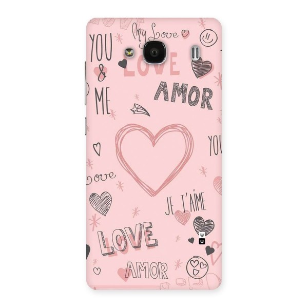 Love Amor Back Case for Redmi 2s