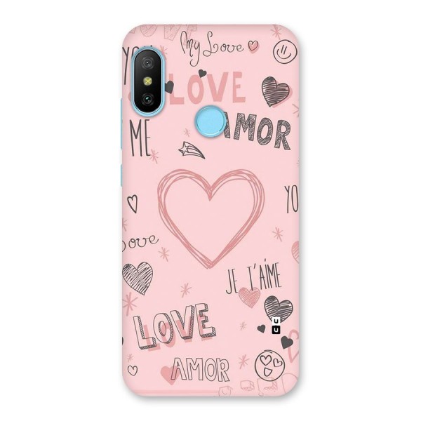 Love Amor Back Case for Redmi 6 Pro