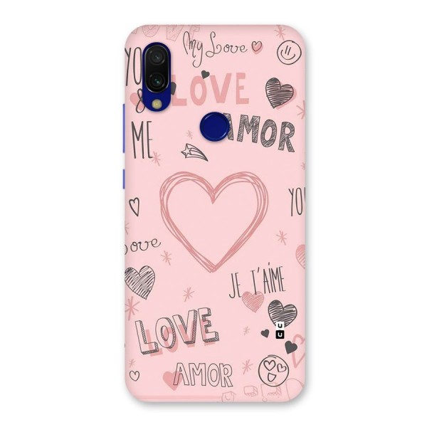 Love Amor Back Case for Redmi 7