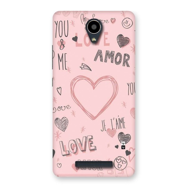 Love Amor Back Case for Redmi Note 2