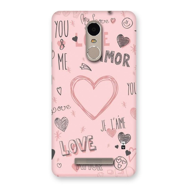 Love Amor Back Case for Redmi Note 3