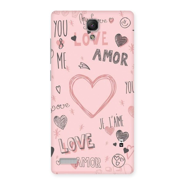 Love Amor Back Case for Redmi Note Prime