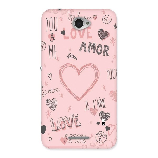 Love Amor Back Case for Xperia E4