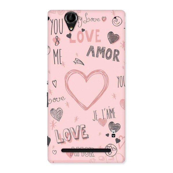 Love Amor Back Case for Xperia T2