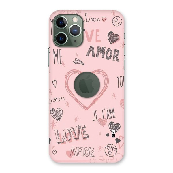 Love Amor Back Case for iPhone 11 Pro Logo Cut