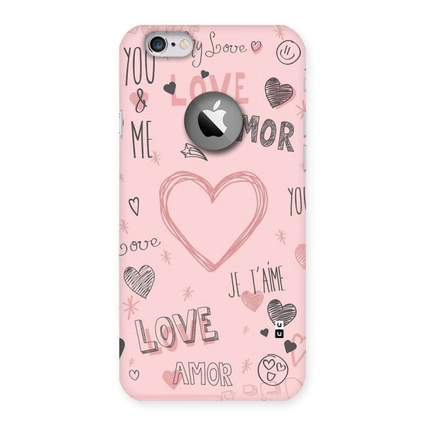 Love Amor Back Case for iPhone 6 Logo Cut