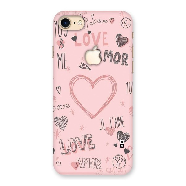 Love Amor Back Case for iPhone 7 Apple Cut