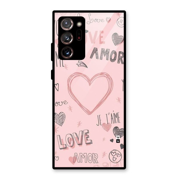 Love Amor Glass Back Case for Galaxy Note 20 Ultra 5G
