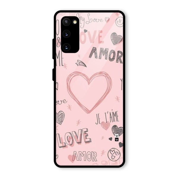 Love Amor Glass Back Case for Galaxy S20 FE