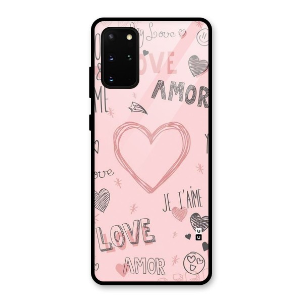 Love Amor Glass Back Case for Galaxy S20 Plus