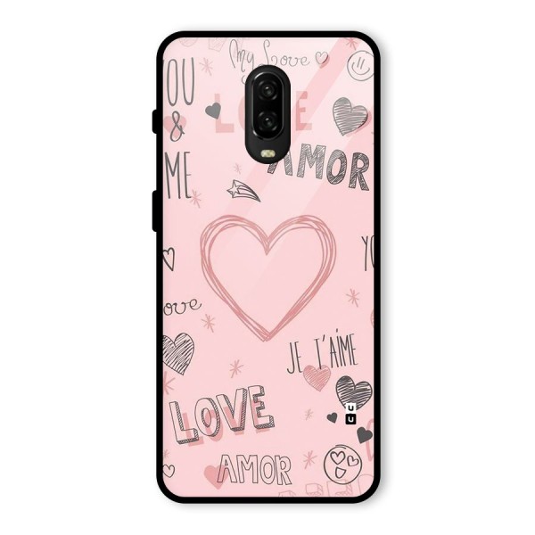 Love Amor Glass Back Case for OnePlus 6T
