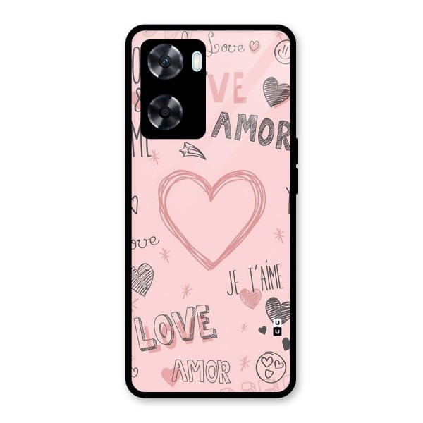 Love Amor Glass Back Case for Oppo A77