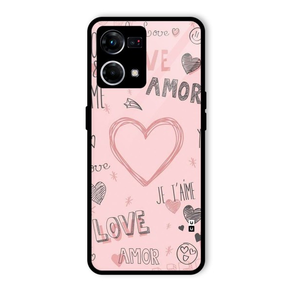 Love Amor Glass Back Case for Oppo F21 Pro 4G