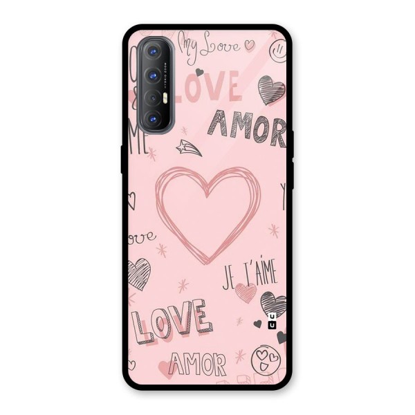 Love Amor Glass Back Case for Oppo Reno3 Pro