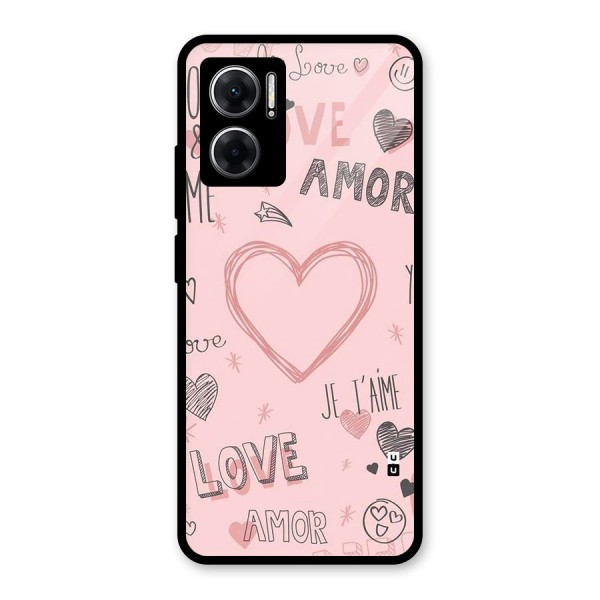 Love Amor Glass Back Case for Redmi 11 Prime 5G