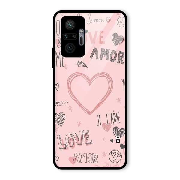 Love Amor Glass Back Case for Redmi Note 10 Pro Max