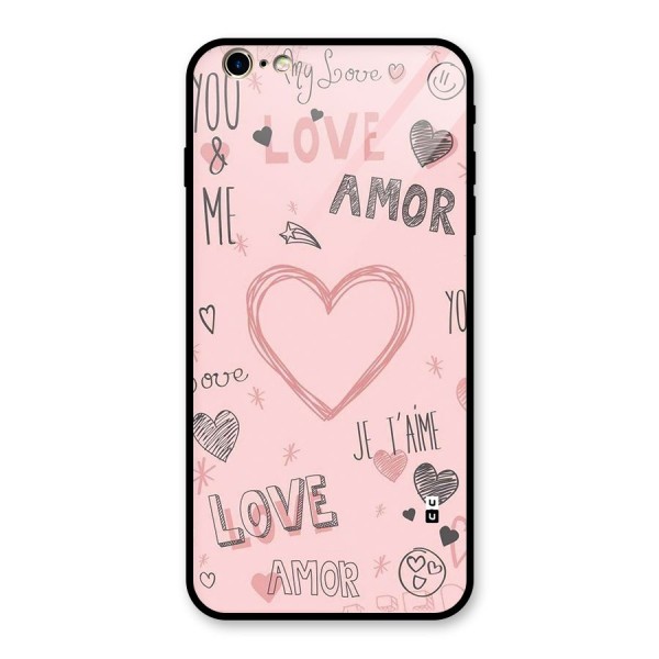 Love Amor Glass Back Case for iPhone 6 Plus 6S Plus